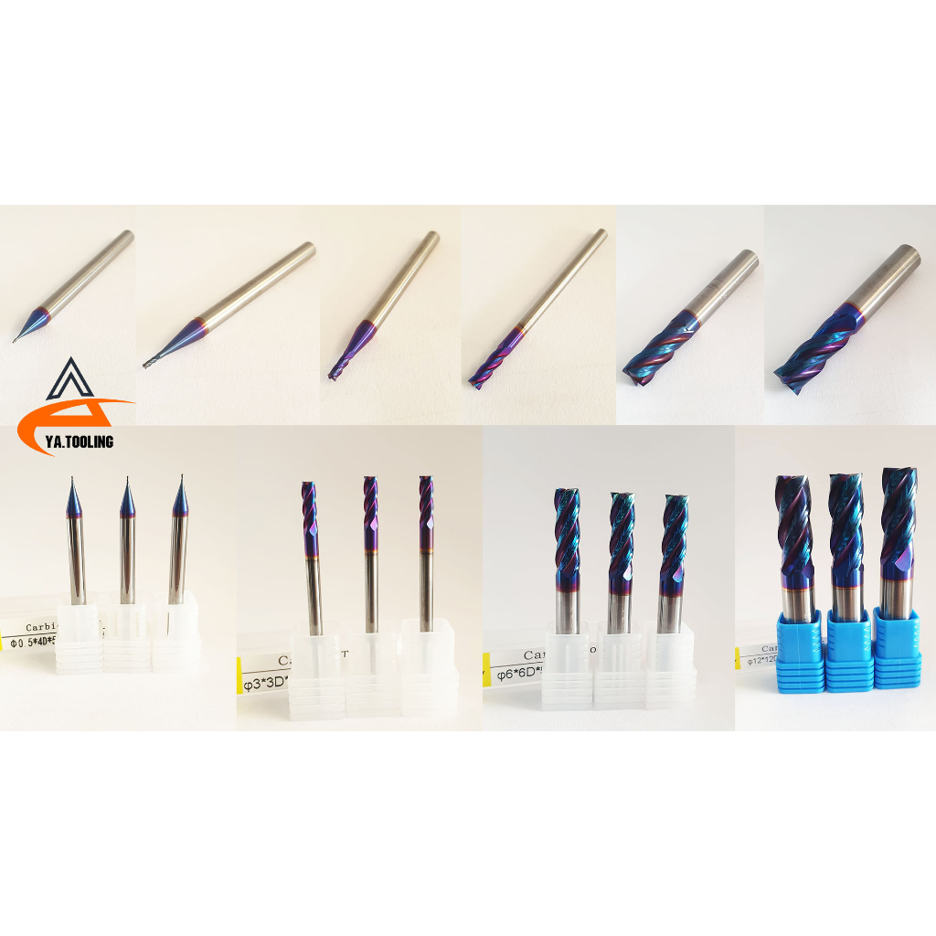 ดอกกัด ดอกเอ็นมิลคาร์ไบด์ 4 ฟัน ความแข็ง HRC65 Carbide Endmill 4F(65HRC)ความยาวปกติ แข็งแรง ทนความร้