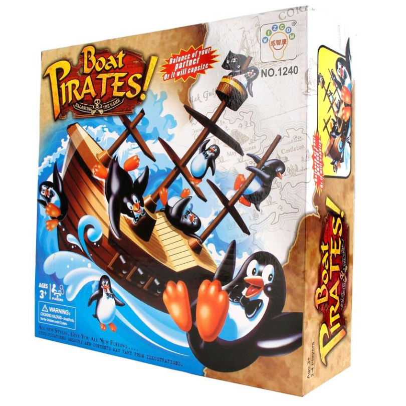 ✨✨สินค้าพร้อมส่ง✨✨เกมส์แพนกวินตกเรือโจรสลัด เกมส์นกเพนกวิน Pirate boat balancinggame เรือเพนกวิ้น