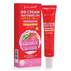 Julas Herb DD Cream Watermelon SPF50 PA+++ จุฬาเฮิร์บ ดีดีครีมกันแดดแตงโม กันแดด ปรับผิวขาวใส แบบหลอด 40 ml.(1 หลอด)