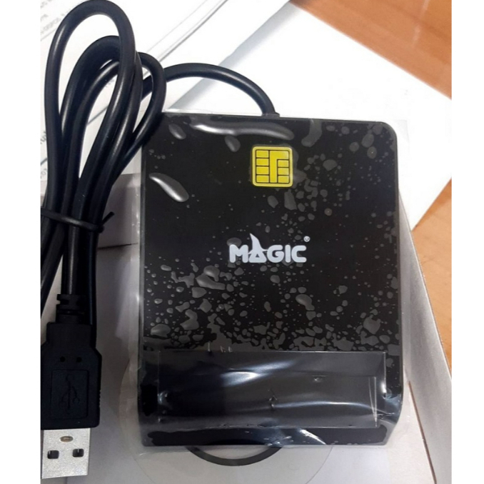ZS เครื่องอ่านสมาร์ทการ์ด แบบพกพา USB Contact Smart Card Reader MT-65