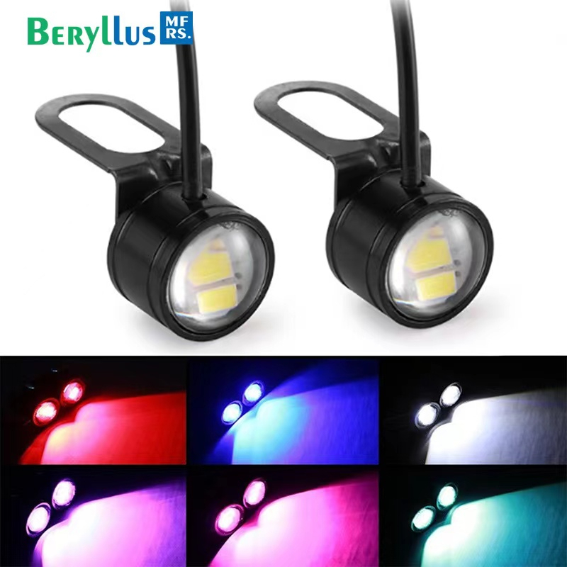1 คู่！！！หลอดไฟ 5 W Eagle Eye LED 20 มม. Hawkeye Reverse 2 ชิ้น