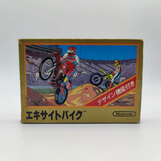 EXCITE BIKE กล่องไม่สวย หูขาด ไม่มีคู่มือ Famicom [FC] มีกล่องใสสวม พร้อมให้เก็บสะสม