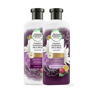 (NOURISH) Herbal Essences Passion Flower &amp; Rice Milk เฮอร์บัล เอสเซนส์ แพชชั่น ฟลาวเวอร์ &amp; ไรซ์ มิลค์ นูริช 400 ml.