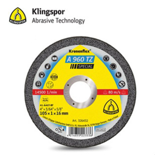 ใบตัดสแตนเลส คลิงสปอร์ A960TZ ขนาด 4"จำนวน 1 แผ่น หนา 1mm. A960TZ Klingspor/1120308