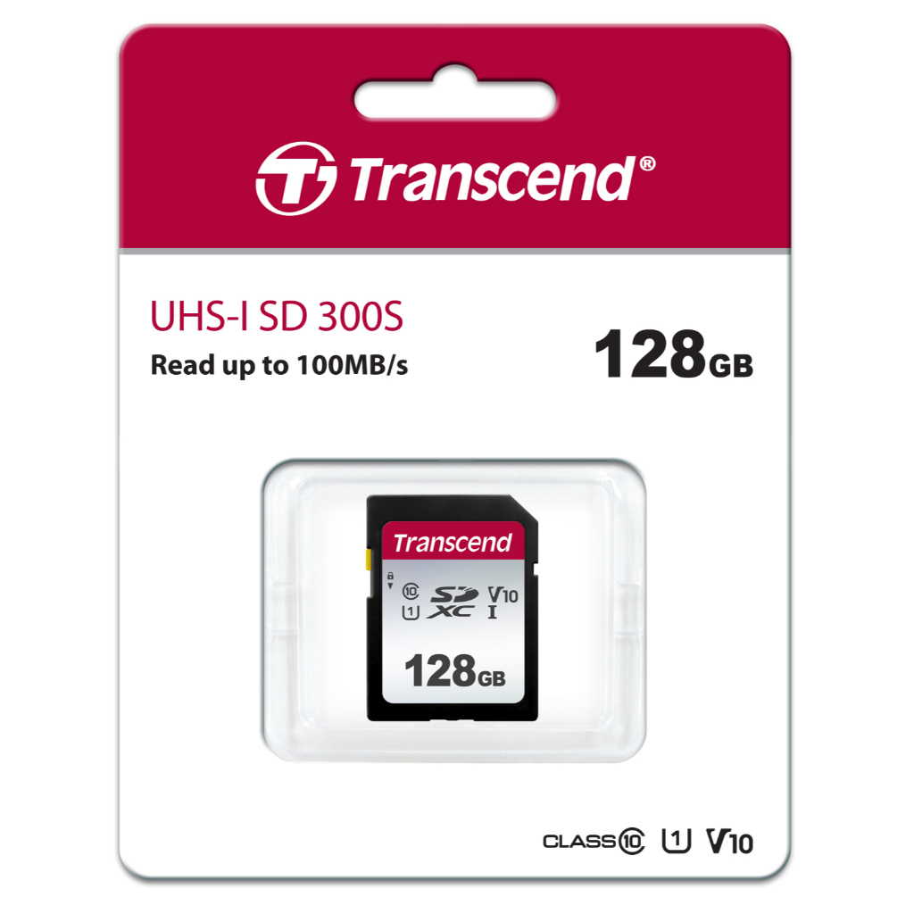 Transcend SDHC 300S 128GB : SD Card :รับประกัน 5 ปี-มีใบกำกับภาษี-TS128GSDC300S
