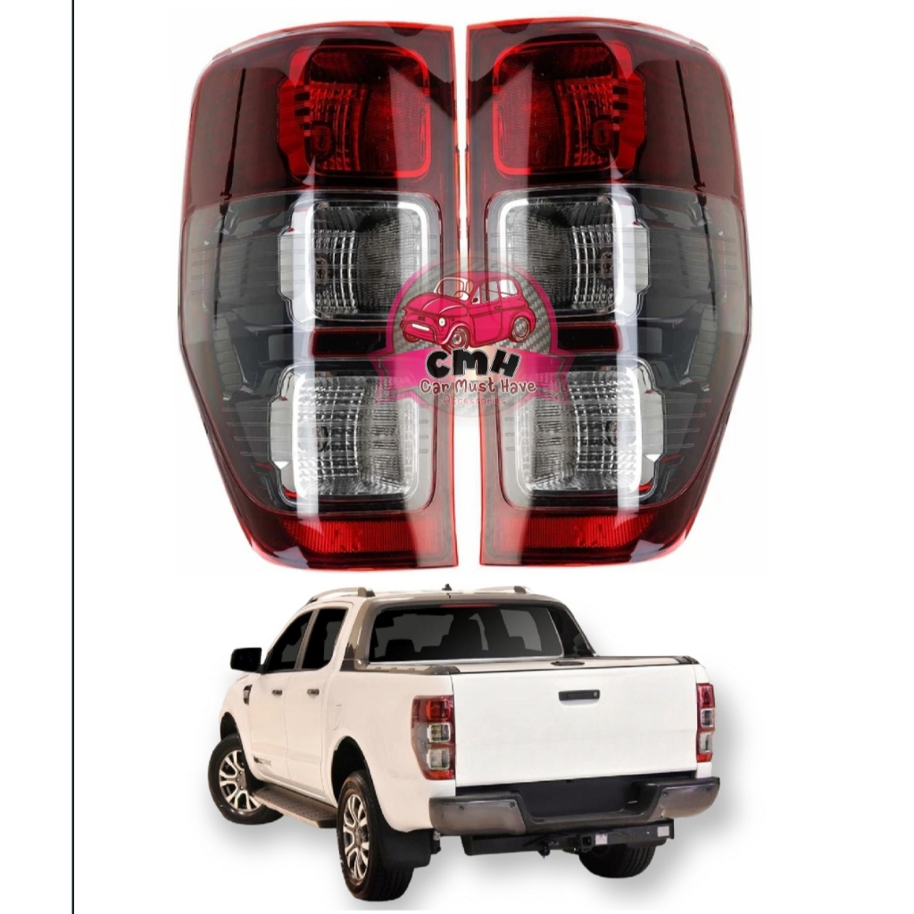 DIAMOND ตราเพชร แท้ ไฟท้าย พร้อมชุดสายไฟ โคมดำ FORD RANGER WILDTRAK 2012 - 2022 ฟอร์ด เรนเจอร์ ไวลด์แทรค