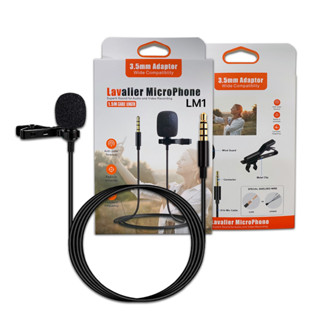 Lavalier MicroPhone LM1 ไมค์ไลฟ์สด ใช้งานได้ทั้งโทรศัพท์และกล้อง สายยาว 1.5เมตร ใช้งานเหมือน BY-M1