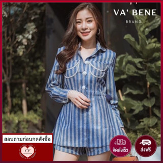 ♥️ M6 VABENE Set ชุดเซ็ต เซต2ชิ้น เซตกางเกงขาสั้น ลายทาง ชุดเข้าเซต ชุดเซทแฟชั่น ชุดไปเที่ยว ชุดไปคาเฟ่