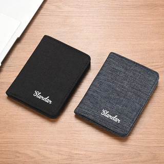 men's short wallet ผ้าใบบางเฉียบสั้น มินิที่เรียบง่าย กระเป๋าสตางค์ขนาดเล็กหญิงชาย ใบอนุญาตบัตรใบขับขี่แพคเกจ นักเรียน