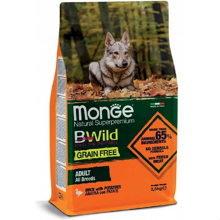 Monge B-Wild All Breed Adult Grain Free Duck and Potatoes อาหารสุนัขโตสูตรเป็ด 12 กก.เกรนฟรี