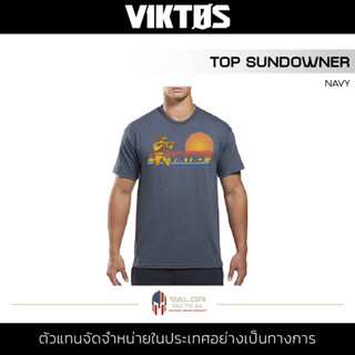 Viktos - Top Sundowner [ Navy  ] เสื้อยืดแขนสั้น เสื้อสกรีน กราฟิกเท่ๆ ไม่ย้วย สวมใส่สบาย