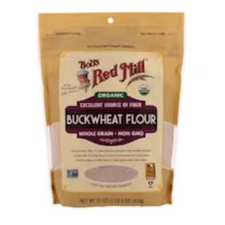 Bobs Red Mill Organic Buckwheat Flour Whole Grain  624g.อาหาร วัตถุดิบทำขนม แป้งทำขนม