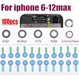 ชิ้นส่วนซ่อมแซมกล้องหน้า ผ้าฝ้าย กันฝุ่น สําหรับ iphone 12 mini 11 pro max XR X XS max 100 ชิ้น