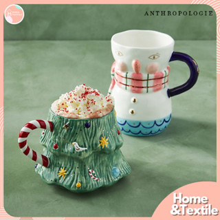 แก้วมัค แก้วเซรามิค งานแบรนด์ Anthropologie |  BIRDCANFOX Joyeux Noel Mug