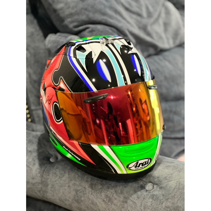 หมวกหันน็อคเต็มใบงานโลโก้สกีน Arai aaa *พร้อมชิวปรอท*