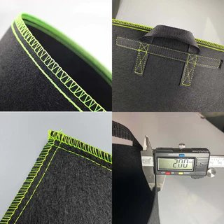 Non-woven fabric Grow bag กระถางผ้า สีดำขอบเขียว กระถางผ้าปลูกต้นไม้ ถุงปลูกต้นไม้ 1/2/3/5/7/10/12/15/20/30Gallon