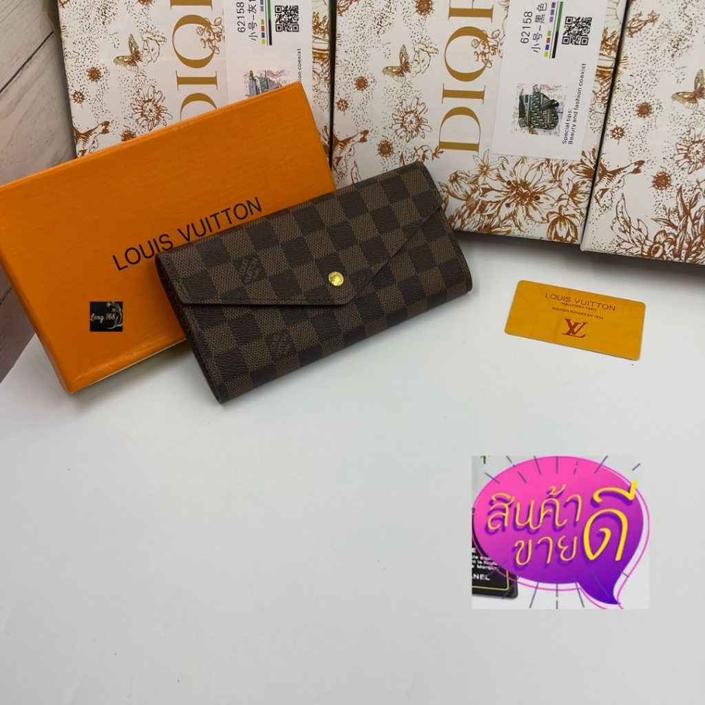 กระเป๋าตังค์ใบยาว หสุยล์ สินค้าพร้อมกล่องพร้อมส่งงานจริงจากร้าน สวยมากค่ะ ขนาด7.5 นิ้ว