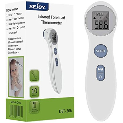 เครื่องวัดไข้อุณหภูมิร่างกายไร้สาย SEJOY DET-306 Non-contact Forehead Infrared Thermometer