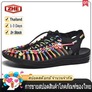 ZHE【จัดส่งในไทย 1-3 วันได้รับ】รองเท้าแตะวันหยุดที่จำเป็นสำหรับผู้ชายและผู้หญิงรองเท้าเดินป่ารองเท้าลำลอง