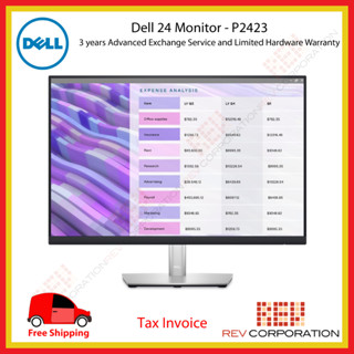 P2423 Dell 24 Monitor - P2423 24-inch WUXGA 16:10 monitor 99% sRGB Warranty 3 Years Onsite Service