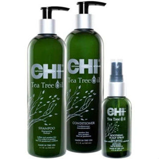 CHI Tea Tree Oil Shampoo /Conditioner /Soothing Scalp Spray  ช่วยปรับสมดุลเส้นผม และบำรุงหนังศีรษะแห้ง สเปรย์ลดความคัน