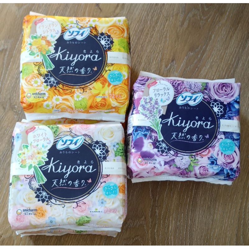 Kiyora sofy panty liners 72 sheets แผ่นอนามัย (เลือกกลิ่นที่ต้องการ)