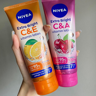 Nivea Extra White C&amp;E ,C&amp;A Vitamin Lotion 180 ml. นีเวีย เอ็กซ์ตร้าไวท์ ซีแอนด์เอ และ ซีแอนด์อี โลชั่น นิเวีย บำรุงผิว