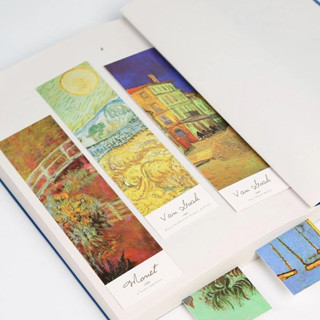 ที่คั่นหนังสือ Bookmark 30 pcs ภาพวาดสีน้ำมัน ศิลปินระดับโลก Claude Monet &amp; Van Gogh