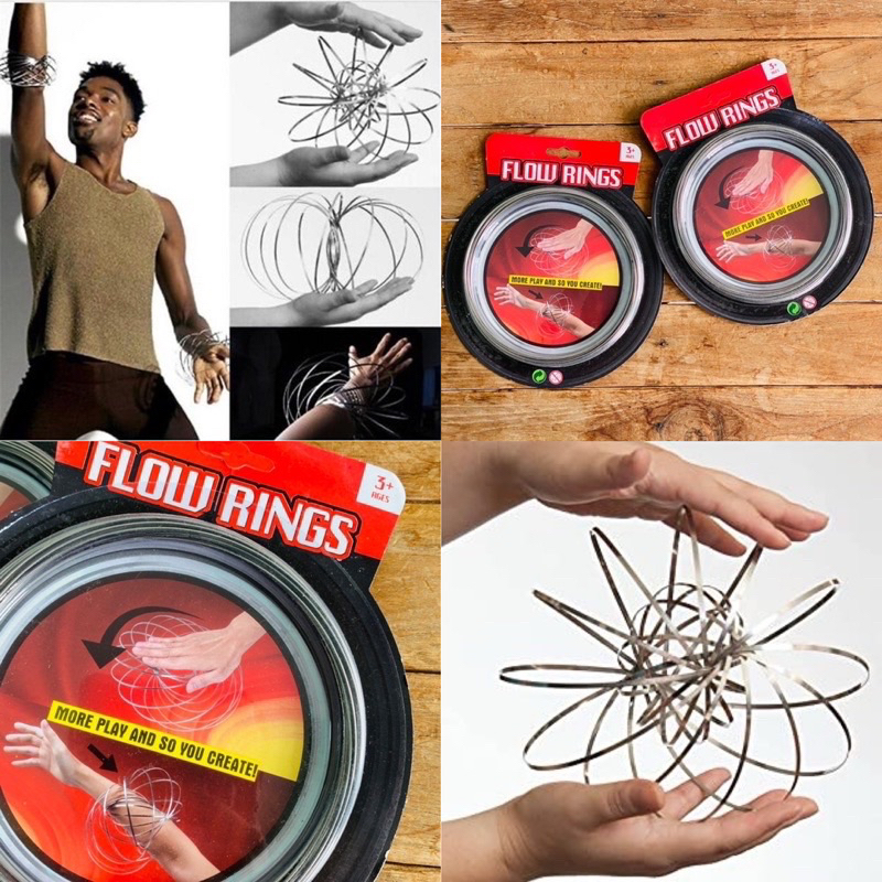 พร้อมส่ง Flow Ring หรือ Kinetic Spiral Spinner วงแหวนมหัศจรรย์ ของเล่น เสริมทักษะ และ กำไล มายากล โฟลวริง