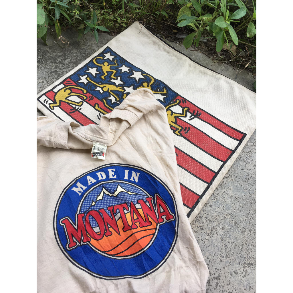 Montana...วินเทจเสื้อยืดผ้าบาง งานอเมริกาปี80s สภาพดี