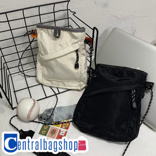 centralbagshop(C1653) กระเป๋าผ้าสะพายข้างสายเชือก Sacoche Bagแฟชั่น