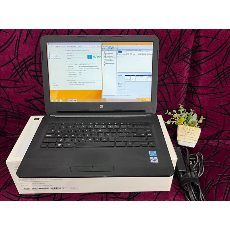 โน๊ตบุ๊คHP จอ14นิ้ว Celeron® N3060 สภาพดี เปลี่ยนแบตมาแล้ว