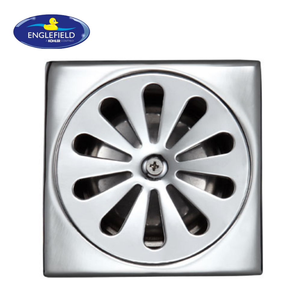ตะแกรงกันกลิ่น ตะแกรงท่อระบายน้ำ ทรงเหลี่ยม ENGLEFIELD รุ่น K-5276X-CP หน้าแปลน 3 นิ้ว