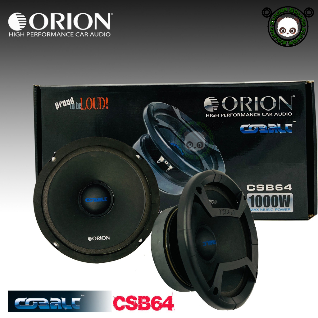 Orion รุ่น CSB64 COBALT ลำโพงเสียงกลาง 6.5นิ้ว กำลังเสียง 1200 วัตต์ ที่ 4โอห์ม ลำโพงลูกโดดเสียงกลาง6.5 นิ้ว