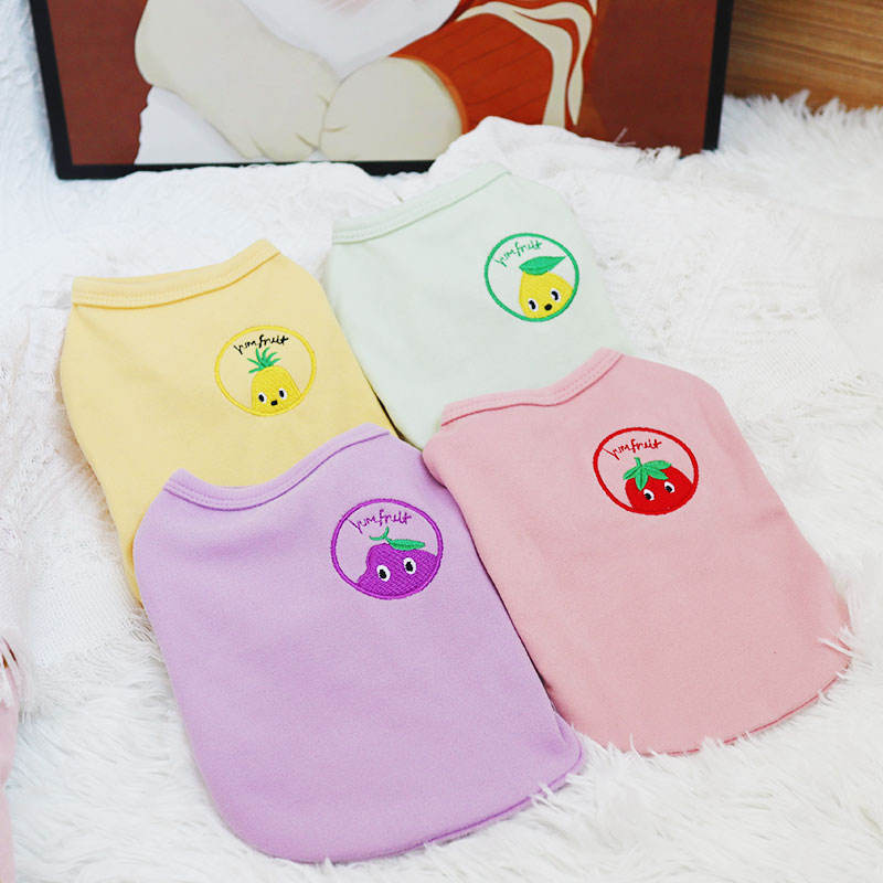 💥พร้อมส่ง💥D06 เสื้อแขนสั้นปักลายผลไม้