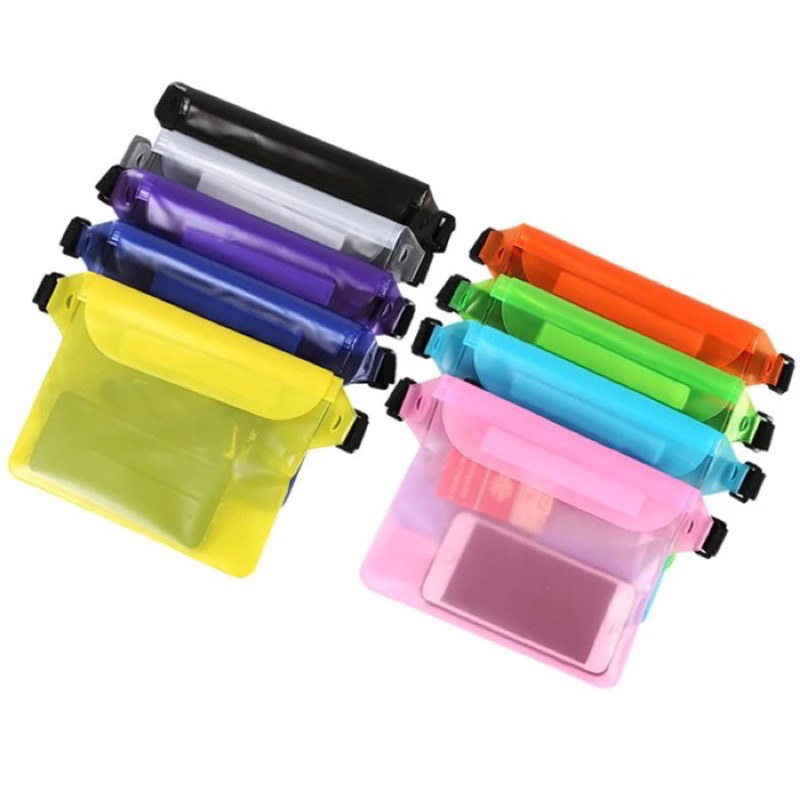 พร้อมส่งในไทย ซองกันน้ำเเบบคาด กระเป๋ากันน้ำ ซองโทรศัพท์ ซองมือถือ กันน้ำ4ชั้น กันฝุ่น ปรับสายคล้องถ่ายรูปทัสกรีนได้ สินค้า