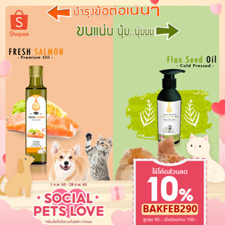 น้ำมันปลาแซลมอน น้ำมันเมล็ดแฟล็กซีด สกัดเย็น เพื่อสุนัขและแม…