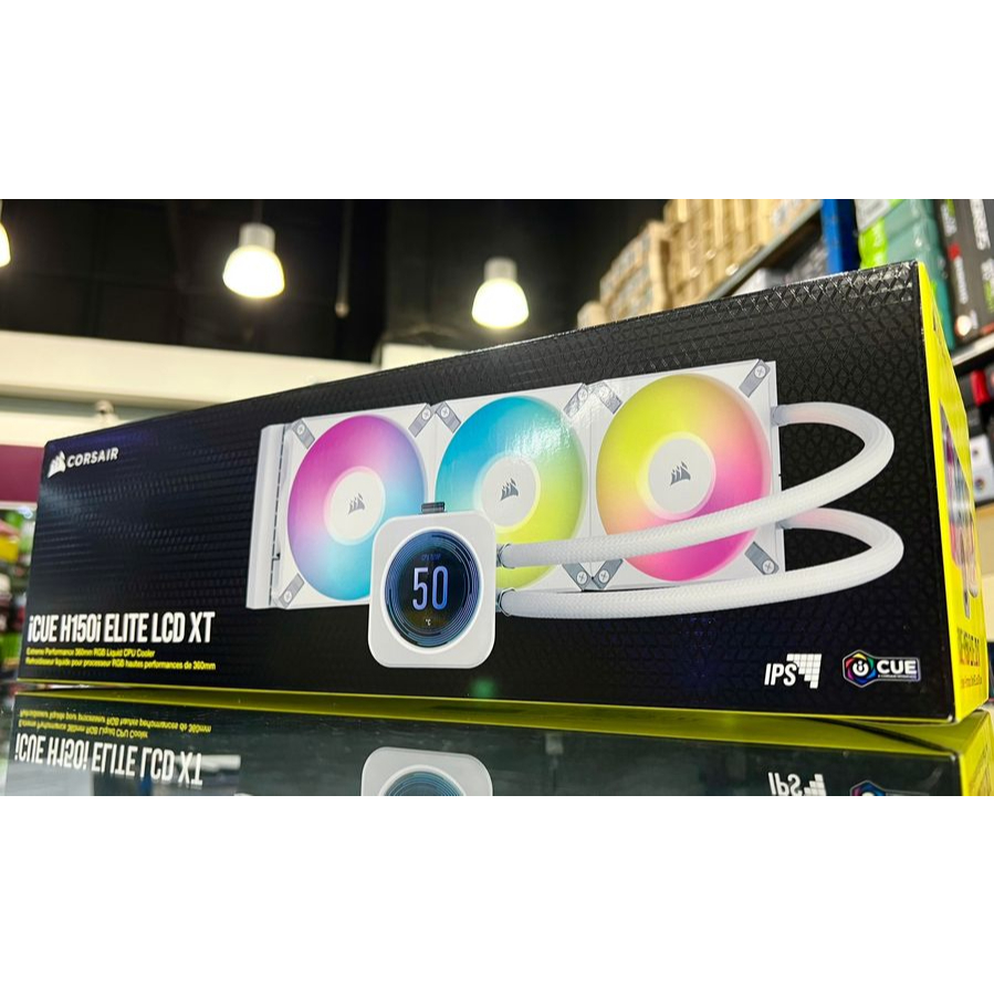 CORSAIR iCUE H150i ELITE LCD XT 360MM LIQUID CPU COOLER WHITE
