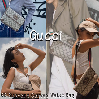 Gucci GG Supreme Canvas Waist Bag/Tiger Head/Hot Sale/Buy in Europe 100% Authentic/Brand New! !