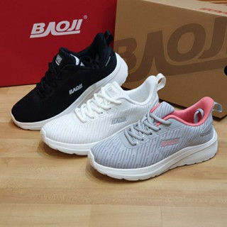 New 2023!Baoji ผ้าใบผู้หญิง 37-41 สี ขาว ดำขาว เทาขลิบชมพูหวานๆ