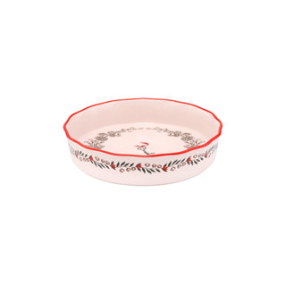 Cath Kidston Pie Dish Ribbon Wreath Cream