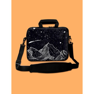 กระเป๋าแล็ปท็อปดำภูเขาดวงดาว ขนาด 13-13.9/15-15.9 lnches (Laptop/Macbook Bag) กระเป๋าโน๊ตบุ๊ค กระเป๋าแมคบุ๊ค กระเป๋าดำ