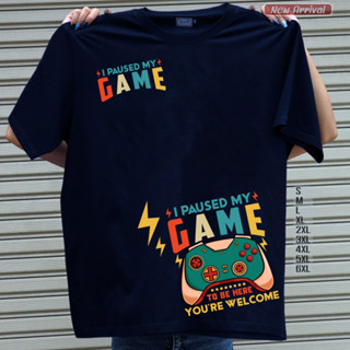 เสื้อยืดคอกลม เสื้อยืดไซส์ใหญ่ S-6XL ลาย GAME สีกรม