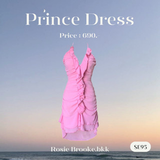 SE95 l PRINCE DRESS เดรสสั้น ผ้าย่นสายเดี่ยว