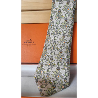 พร้อมส่ง  H ermes Tie   7536 IA มาพร้อม กล่อง  ของแท้ Collection Silk Tie HERMES