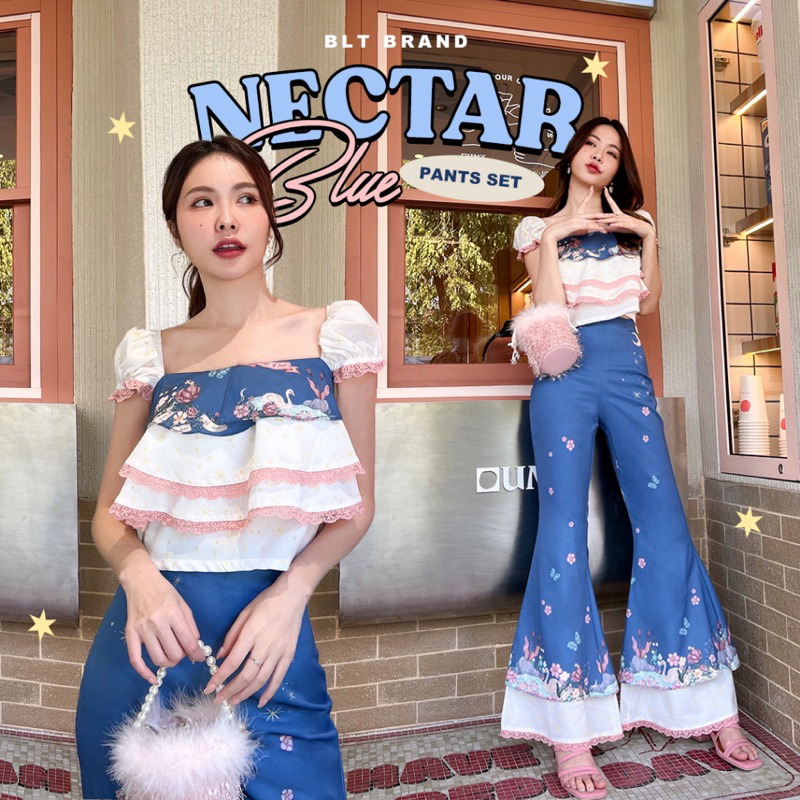 BLT💙𝐍𝐞𝐜𝐭𝐚𝐫 𝐁𝐥𝐮𝐞 : Setเสื้อกางเกงป้าย BLT