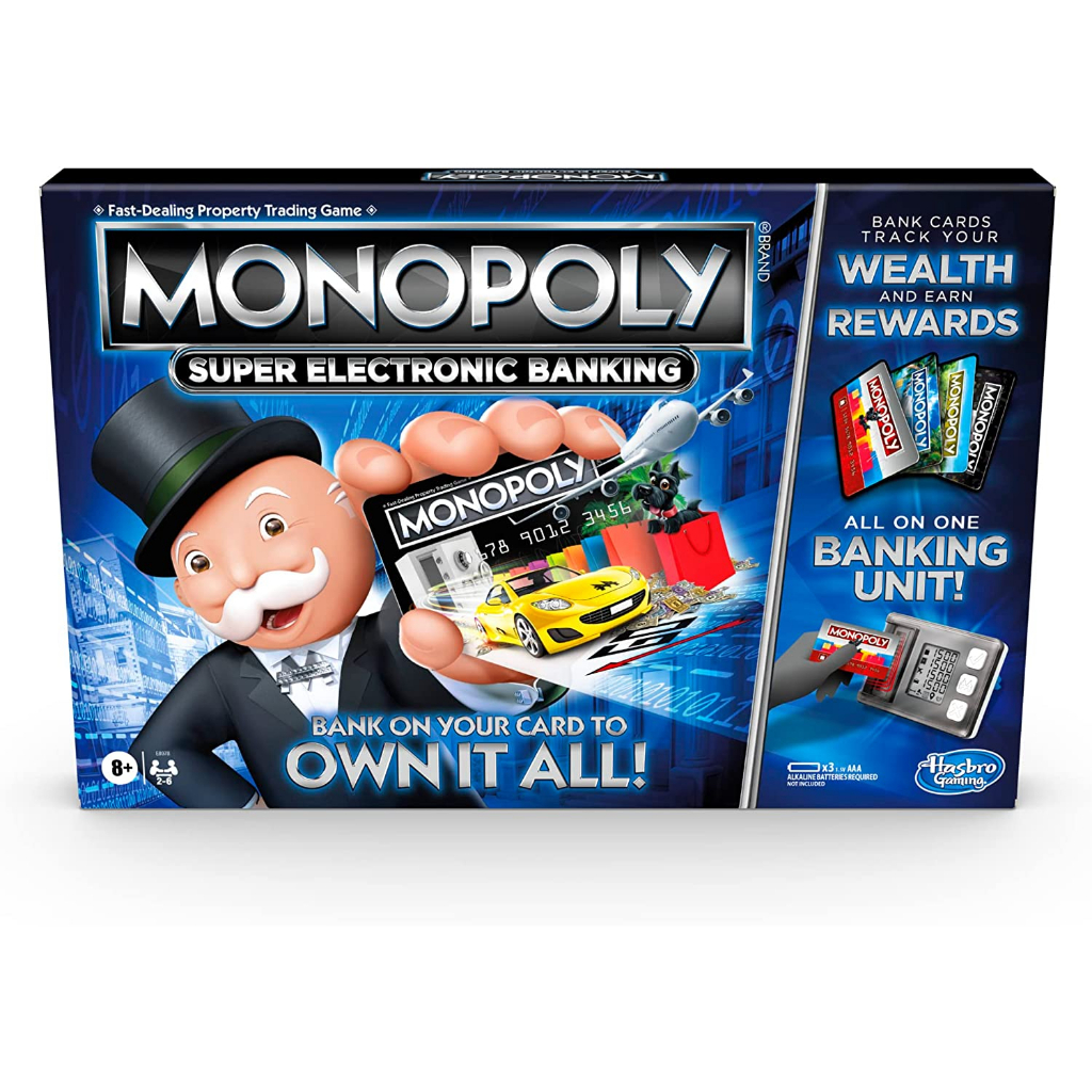 Monopoly Super Electronic Banking Board Game, Electronic Banking บอร์ดเกมของแท้จาก Hasbro เกมเศรษฐี 