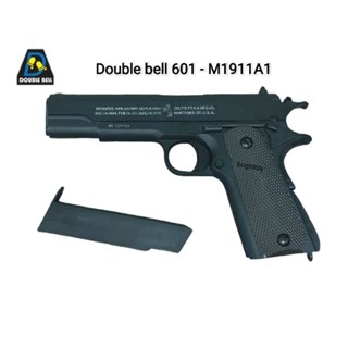 M1911 ระบบสปริง- Double Bell 601
อัดลมสั้นระบบสปริง ชักยิงทีละนัด
บอดี้โลหะทั้งตัว
ง้างนกได้ หลังอ่อนกดได้