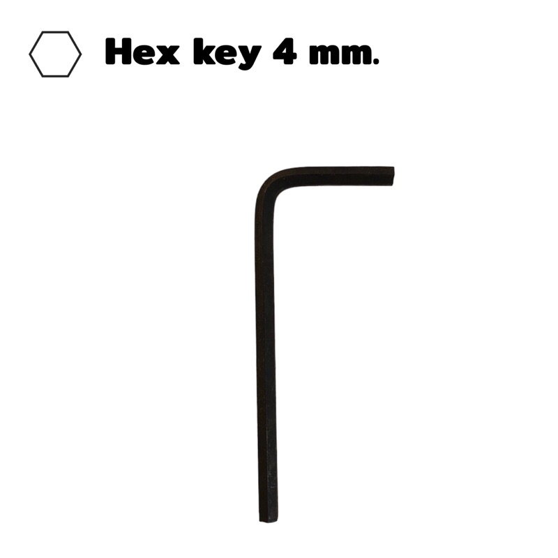 HEX KEY ประแจหกเหลี่ยม (6 เหลี่ยม) ขนาด 4 มิล (ด้ามสั้น)