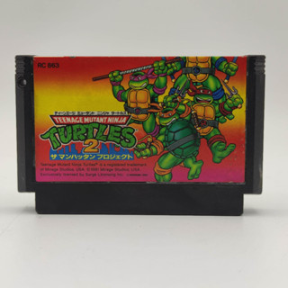 Teenage Mutant Ninja Turtles 2: The Manhattan Project นินจาเต่า ตลับแท้ Famicom [FC] เล่นได้ มีกล่องใสสวม พร้อมให้เก็บสะ